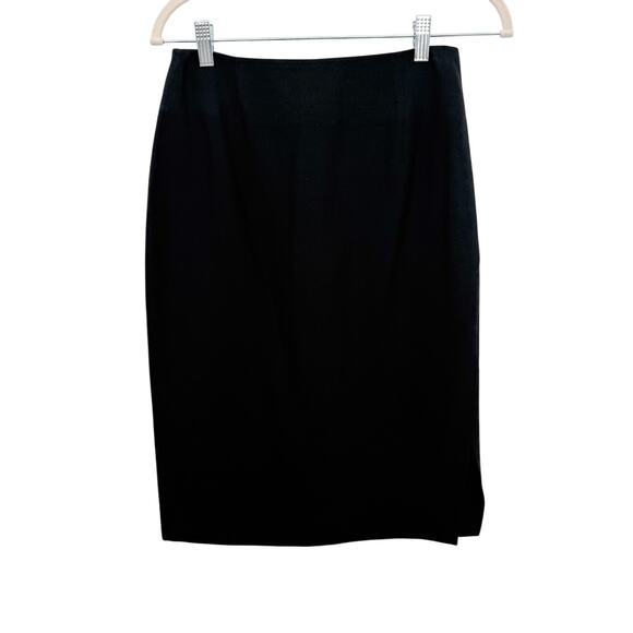 Burberry London 100%‎ Silk Knee Length A-line Skirt Black Sz EU 44 Made in Italy - Picture 1 of 8